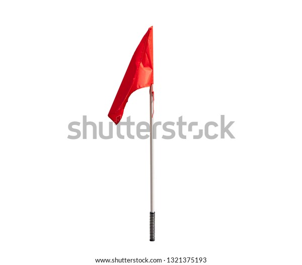 Red Flag Football Soccer Isolated White Stock Photo Edit Now 1321375193