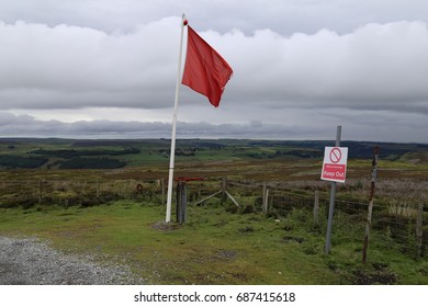 Red Flag Warning, Whipperdale Bank, Yorkshire, England