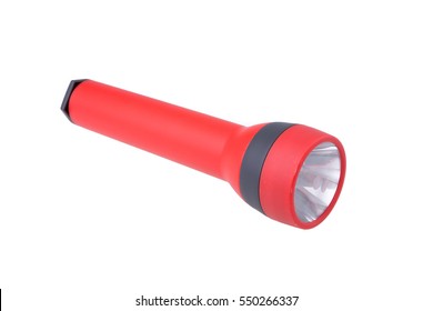 Red Flash Light Isolated On White Background