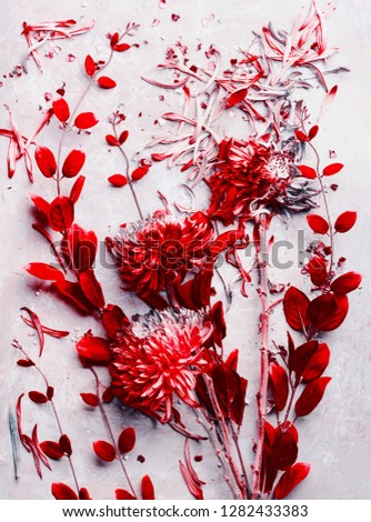 Similar – Image, Stock Photo Summer fruit and flowers