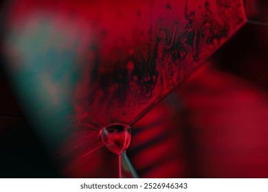 Red fluid pattern, fluid background, plasma, fluid movement, red sphere, dark gloomy background, smooth moving