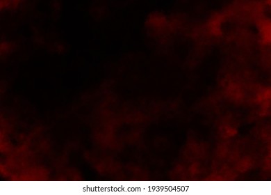 Red Fog And Smoke Effect On Black Background.
