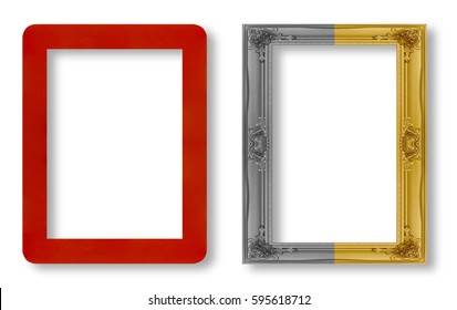 461 Gold Frame Red Wall Collection Stock Photos, Images & Photography