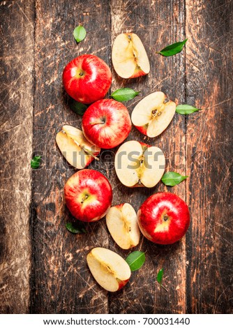 Similar – Image, Stock Photo red apple cut in half