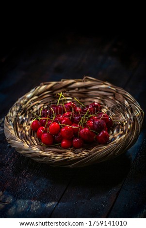 Similar – Ripe red currant berries in a bowl