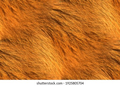 Red fur for background. Animal Fur Texture of  Fox 