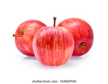 Red Gala Apples Isolated On White Background