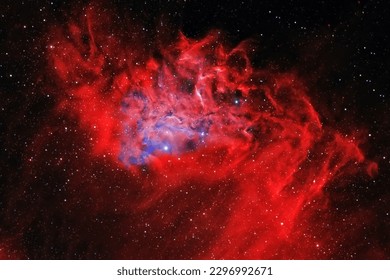 A red galaxy in deep space. Elements of this image furnished NASA. High quality photo
