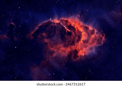 Red Galaxy. Elements of this image furnished by NASA. High quality photo