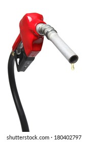 Red Gas Hose Nozzle Dripping 