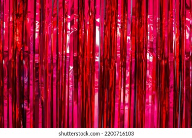 Red Glitter Curtain Party Celebration