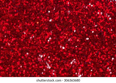 Red Glitter Texture For Background.