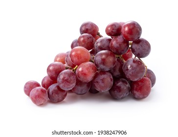 Red Globe (grape Variety) Placed On A White Background