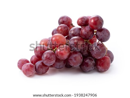 Red Globe (grape variety) placed on a white background