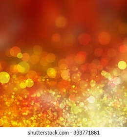 Red And Gold Bokeh Abstract Background.