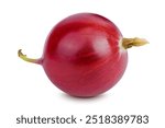 Red gooseberry isolated on white background with full depth of field.