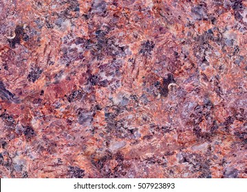 Red Granite Texture Macro Photo