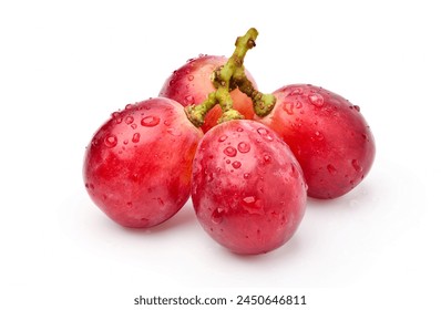 Red grape with water droplets isolated on white background. - Powered by Shutterstock