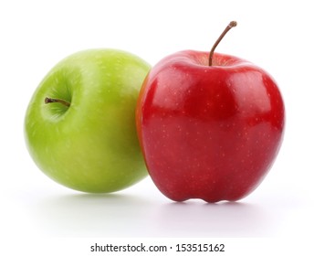 Red And Green Apple Isolated