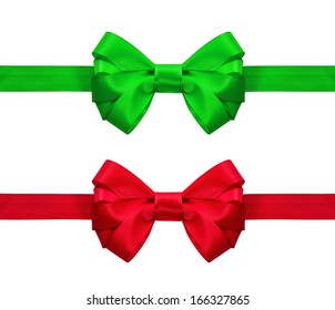 Red Green Bow Isolated On White Stock Photo 166327865 | Shutterstock