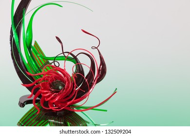 Red And Green Sugar Sculpture With Chocolate