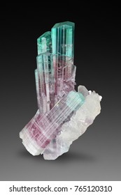 Red- Green Tourmaline From Kamar Mine, Mawi, Afghanistan. 
