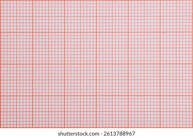 Red grid pattern on white background with geometric symmetry.