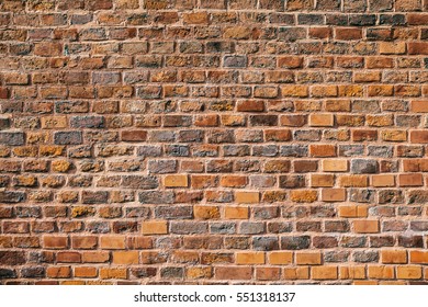 Red Grunge Brick Wall Background