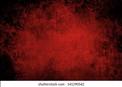 Red Grunge Textured Wall Closeup