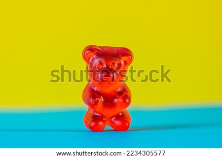 red gummy bear ,close up 
