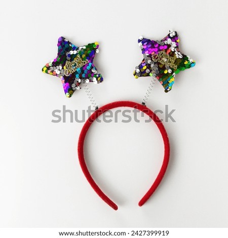Red hair band isolated on white background. This has clipping path
