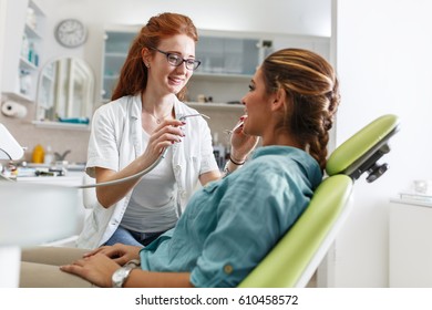 Red Hair Female Dentist Dental Office Stock Photo 610458572 | Shutterstock