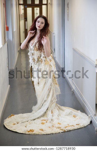 Red Haired Beauty Model Wearing Vintage Stock Photo Edit Now