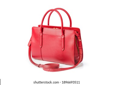 Red Hand Bag Isolated On White Background