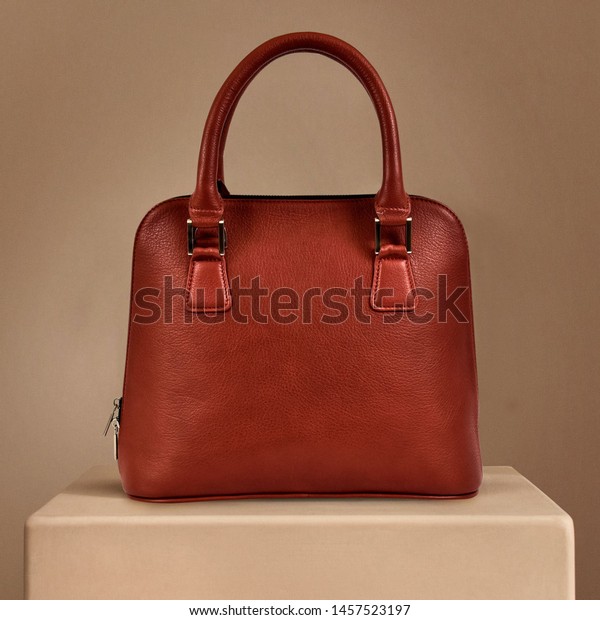 Red Hand Bag Kept On Table Stock Photo 1457523197 | Shutterstock