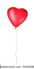 Red Heart Balloon Isolated On White Background