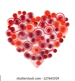 red heart curling paper