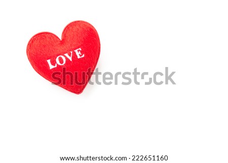 Red Heart Shape with white background