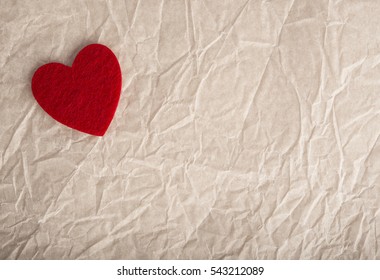 red heart white paper. love card. Valentine's Day postcard. heart felt - Powered by Shutterstock