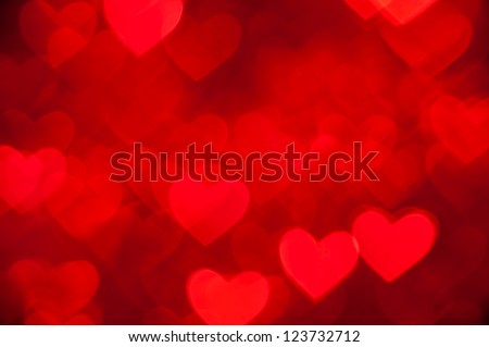 red hearts as background