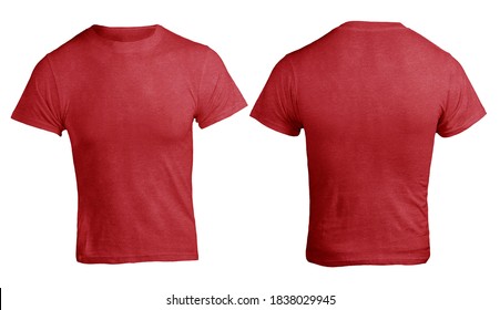 red plain shirt