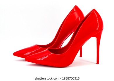 Red Heeled Shoes On White