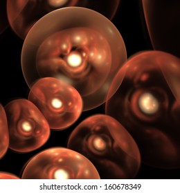 Red Hematopoietic Stem Cells. Illustration