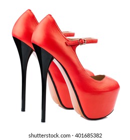 Red High Heel Shoes Isolated On Stock Photo 401685382 | Shutterstock