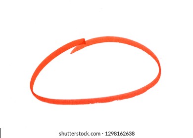 red highlighter circle on white background - Shutterstock ID 1298162638