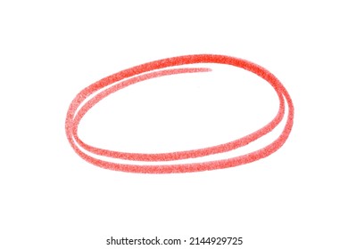 red highlighter circle on white background - Shutterstock ID 2144929725
