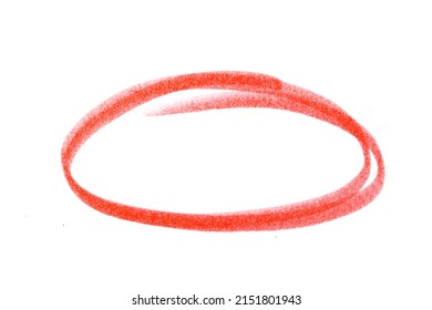 red highlighter circle on white background - Shutterstock ID 2151801943