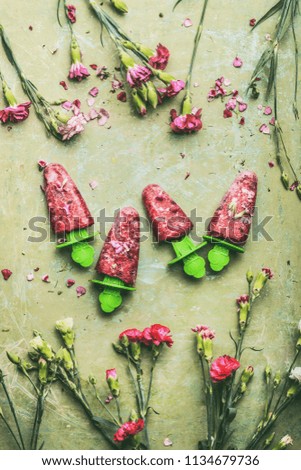 Similar – Image, Stock Photo Red fruit ice cream on a stick