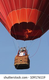 A Red Hot Air Balloon