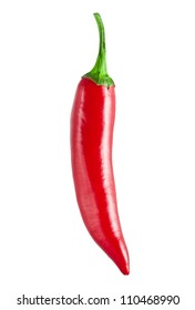 Red Hot Chili Pepper Isolated On A White Background